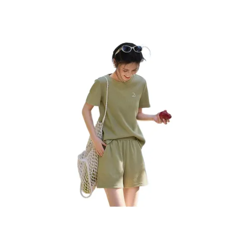 XWI Casual Suits Women's Clothing Sets Green