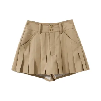 YUMOMO STAR Casual Short Skirts Women's Khaki