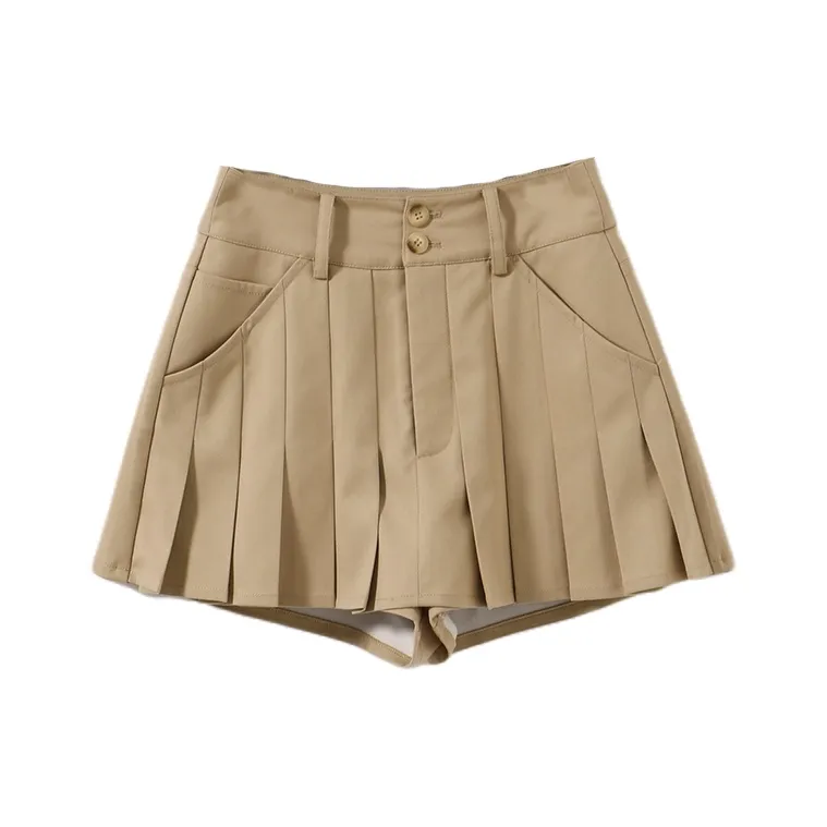 YUMOMO STAR Casual Short Skirts Women's Khaki-0