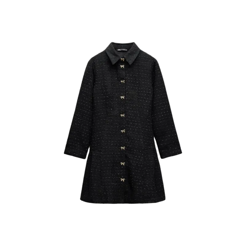 ZARA Long Sleeved Dresses Women's Black-0