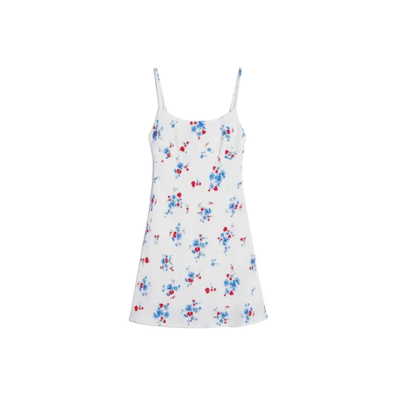 Hollister SS24 Slip Dresses Women's White Base Pattern-0