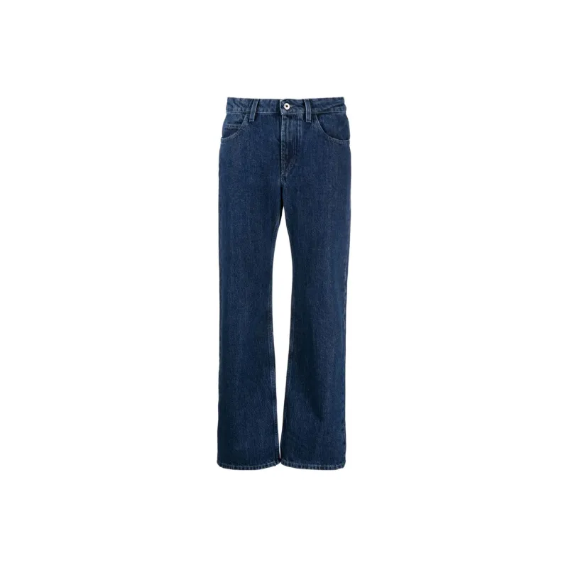 OFF WHITE Button Detailed Straight Leg Jeans-0