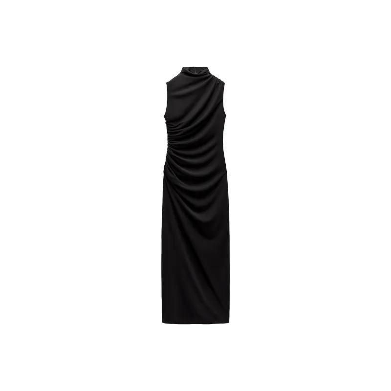ZARA Sleeveless Dress Women's Black-0
