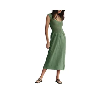 FREE PEOPLE Mirabelle Midi Short-Sleeved Dresses Women's Green Eyes/Green Eyes