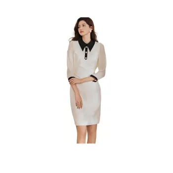 ROEYSHOUSE Long Sleeved Dress Women's Beige Apricot