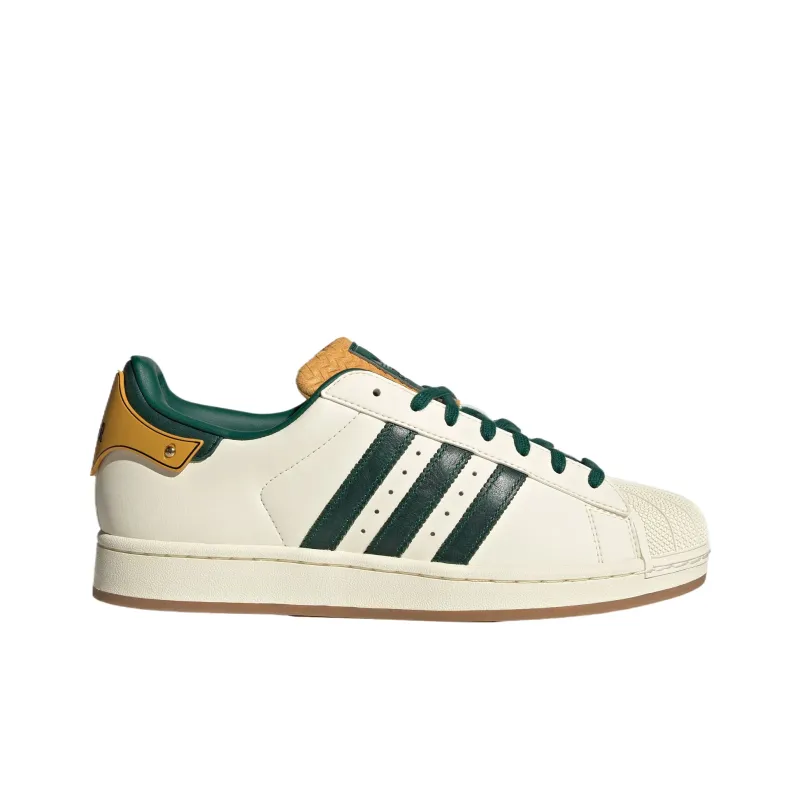 Adidas Originals Superstar 2 Low Top Skateboard Shoes Unisex White Green-1