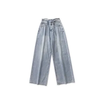 ZAVK Jeans Women's Waist Cord Light Blue