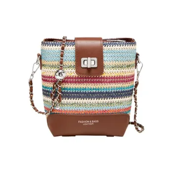 15 MINS Fabric, Synthetic Leather Crossbody Bag, Shoulder Bag Women's Multicolor