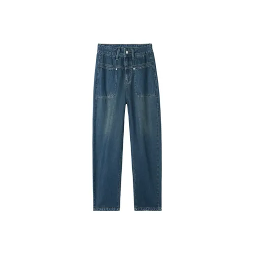 HIPPIEMISS Jeans Women's Vintage Dark Blue