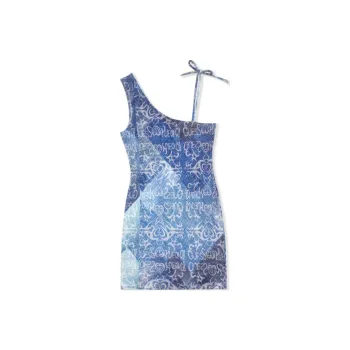 GUESS x YUEQI QI SS24 Sleeveless Dress Women's Print Blue