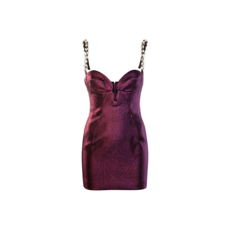 AREA Mussel Cup Mini Dress-0