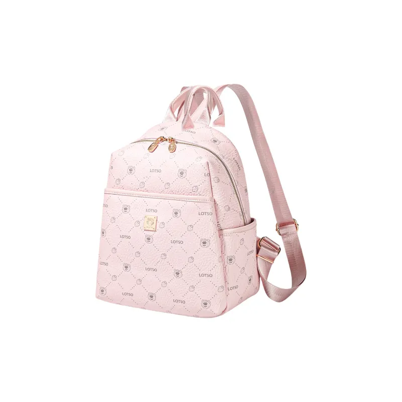 Disney Strawberry Bear Series PVC Backpack Women's Pink/White-4