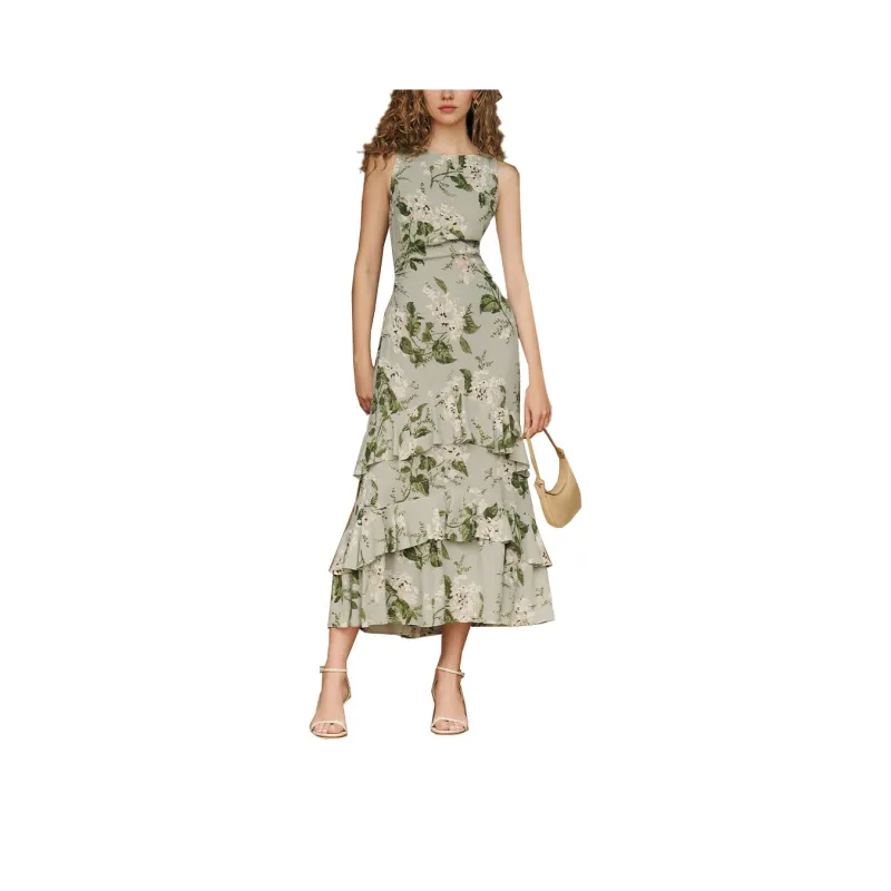 Reformation Sleeveless Dresses Women's Tea Garden Brown-0