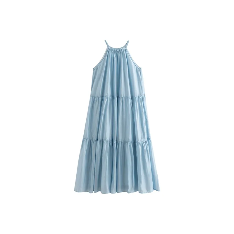 Initial Language Sleeveless Dress Women's-2