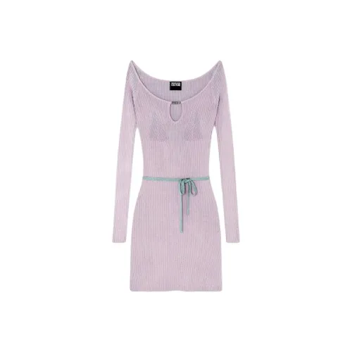VERSACE JEANS COUTURE Long-Sleeved Dresses Women's Pink