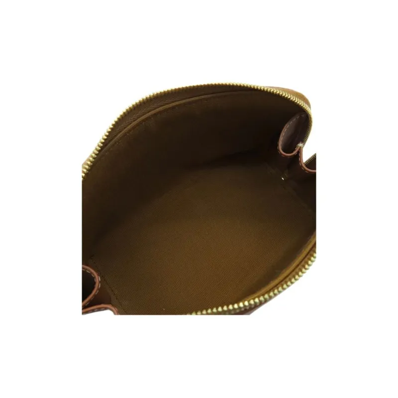 CELINE Calfskin Makeup Bag, Clutch Women's Tawny-6