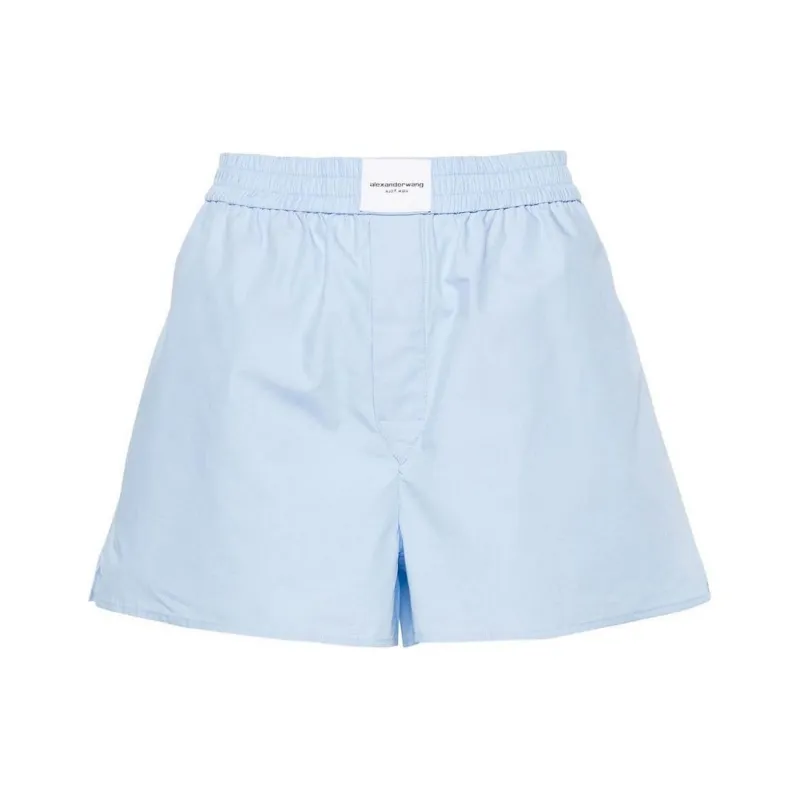 Alexander Wang Logo Patch Elastic Waist Shorts-0