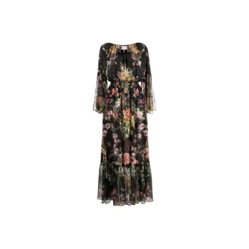 Camilla Letters From A Vineyard Silk Maxi Dress