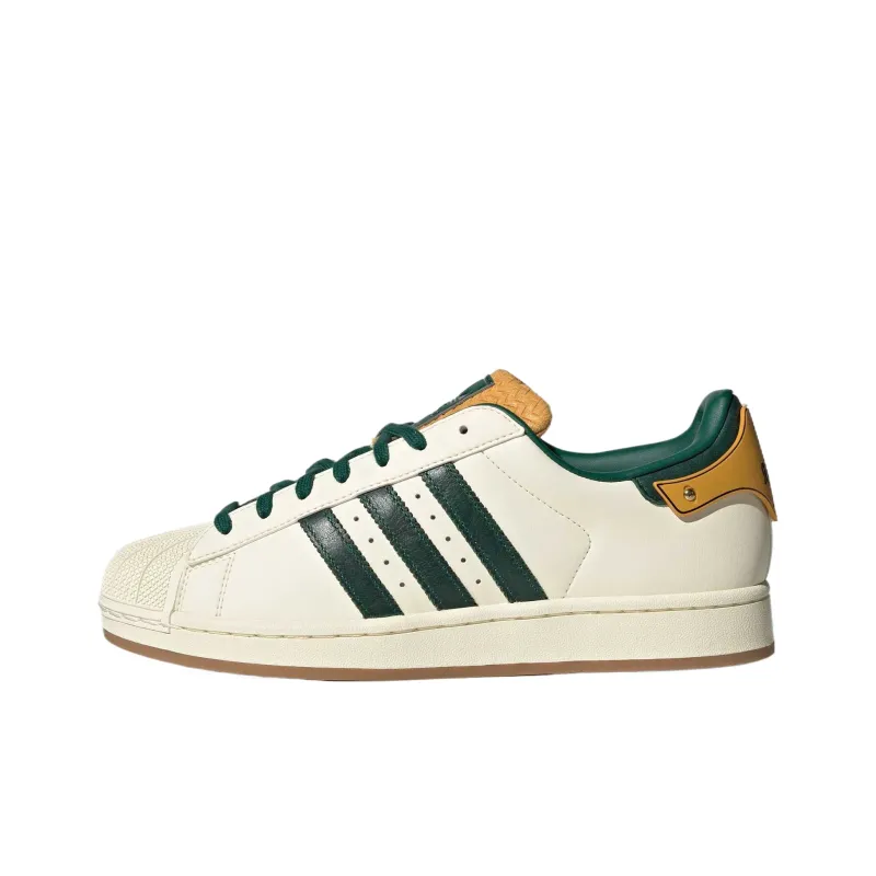 Adidas Originals Superstar 2 Low Top Skateboard Shoes Unisex White Green-0