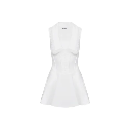 PRINCESS POLLY HAWORTH MINI DRESS Sleeveless Dress Women's White/White