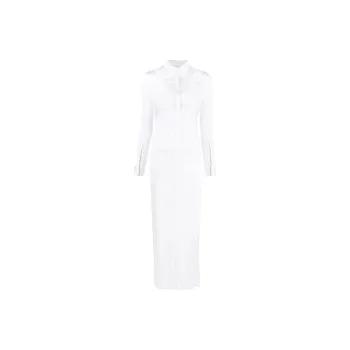Burberry Long-Sleeved Dresses Women's White