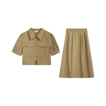 ZIHAN Casual Suit Women's Khaki Green