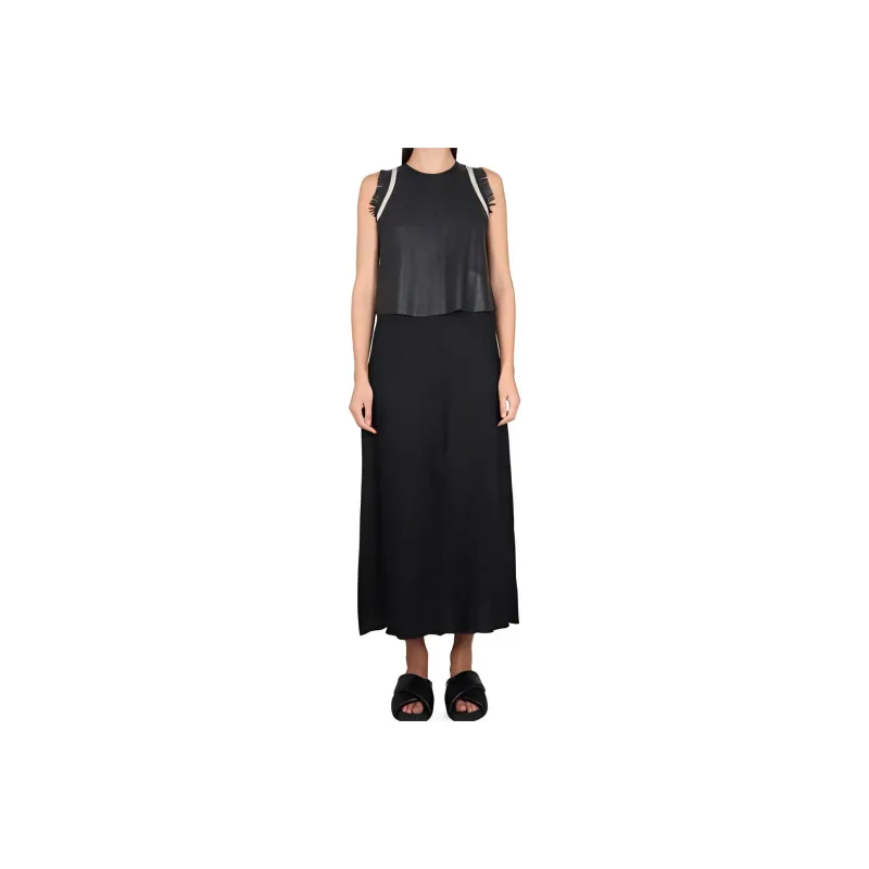 Alysi Sleeveless Fringe Detailed Dress-0