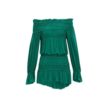 SAINT LAURENT Long-Sleeved Dresses Women's Green