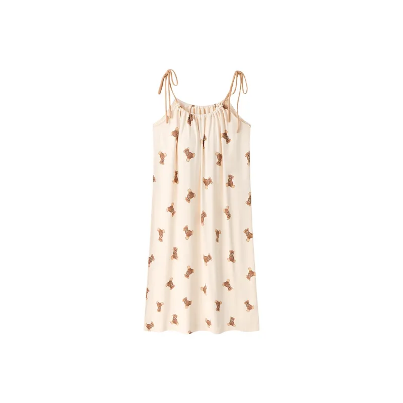 Cotton Shopping Nightgown Women's Apricot-0