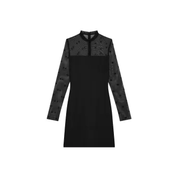 Givenchy Long-Sleeved Dresses Women's Black