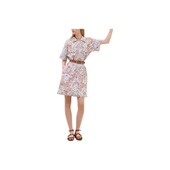 HERMES 2025 Spring Summer Collection Short Sleeved Dress Women's White