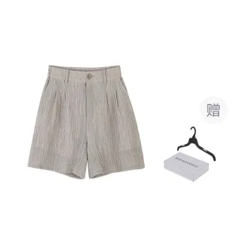 COMMON VALUE 'Riverbank La Jetee' Casual Shorts Unisex Rain Soaked Linen