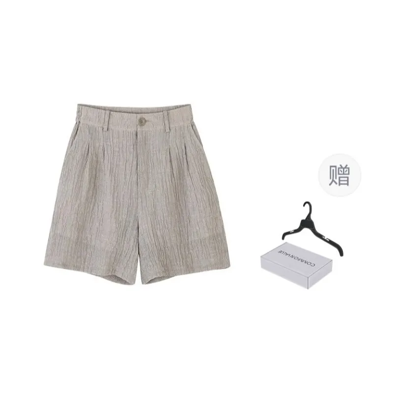 COMMON VALUE 'Riverbank La Jetee' Casual Shorts Unisex Rain-Soaked Linen-0