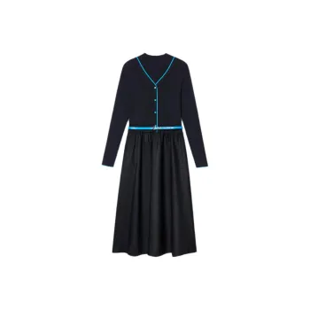 PSALTER Long Sleeved Dress Women's Navy Blue