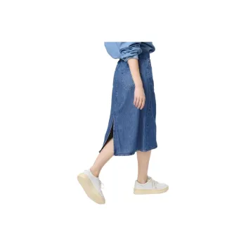UNIQLO Denim Long Skirts Women's Blue