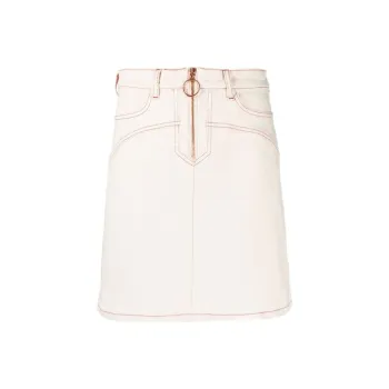 See By Chloe Denim Short Skirts Women's Cream