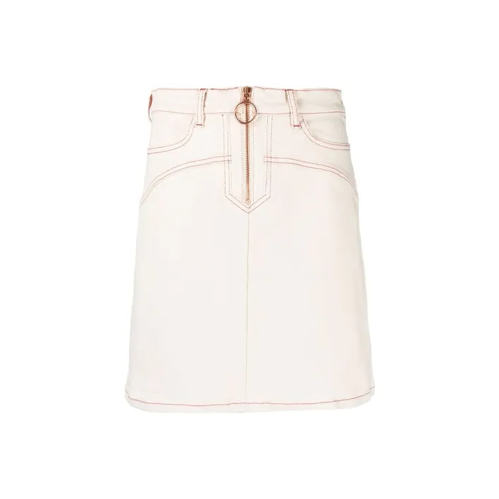 See By Chloe Denim Short Skirts Women's Cream-0
