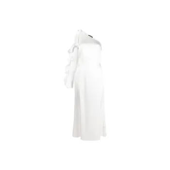 DAVID KOMA One shoulder Ruffled Dress