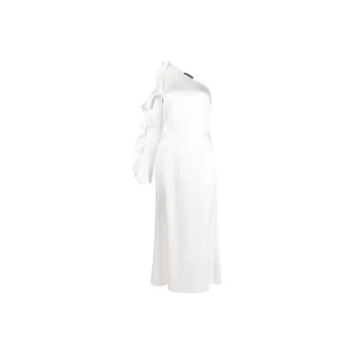 DAVID KOMA One shoulder Ruffled Dress