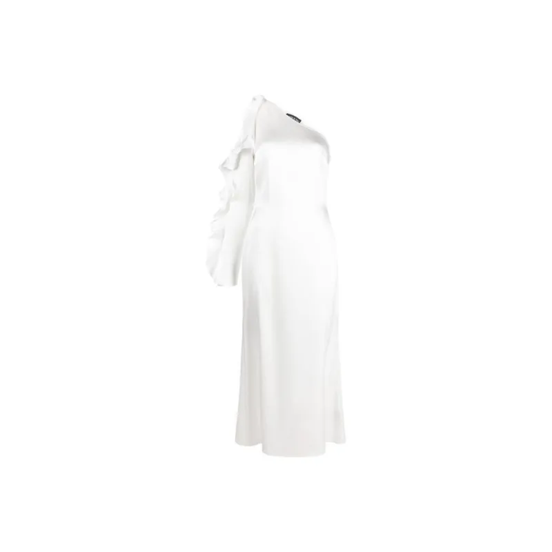 DAVID KOMA One shoulder Ruffled Dress-0