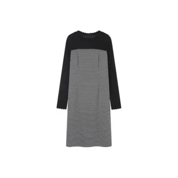 FINITY Long Sleeved Dresses Women's Black White Jacquard
