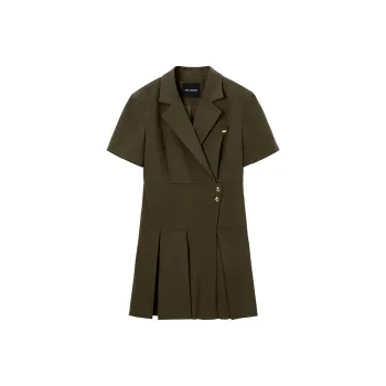 PEACEBIRD Short-Sleeved Dresses Women's Brown
