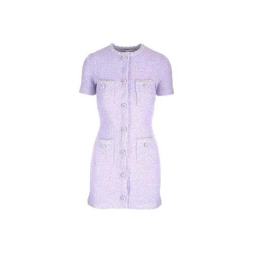 Self portrait Short Sleeved Dress Women's Purple