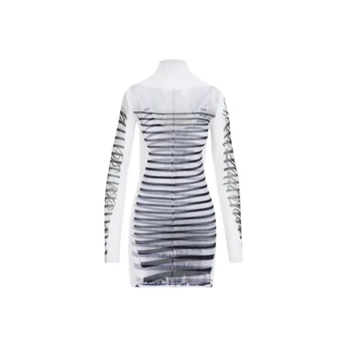 Jean Paul Gaultier Marinère Mesh Striped Mini Dress