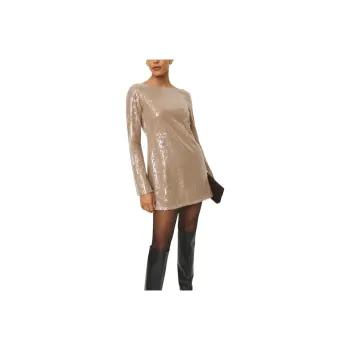 REFORMATION Sereia Dress Long-Sleeved Dresses Women's Champagne