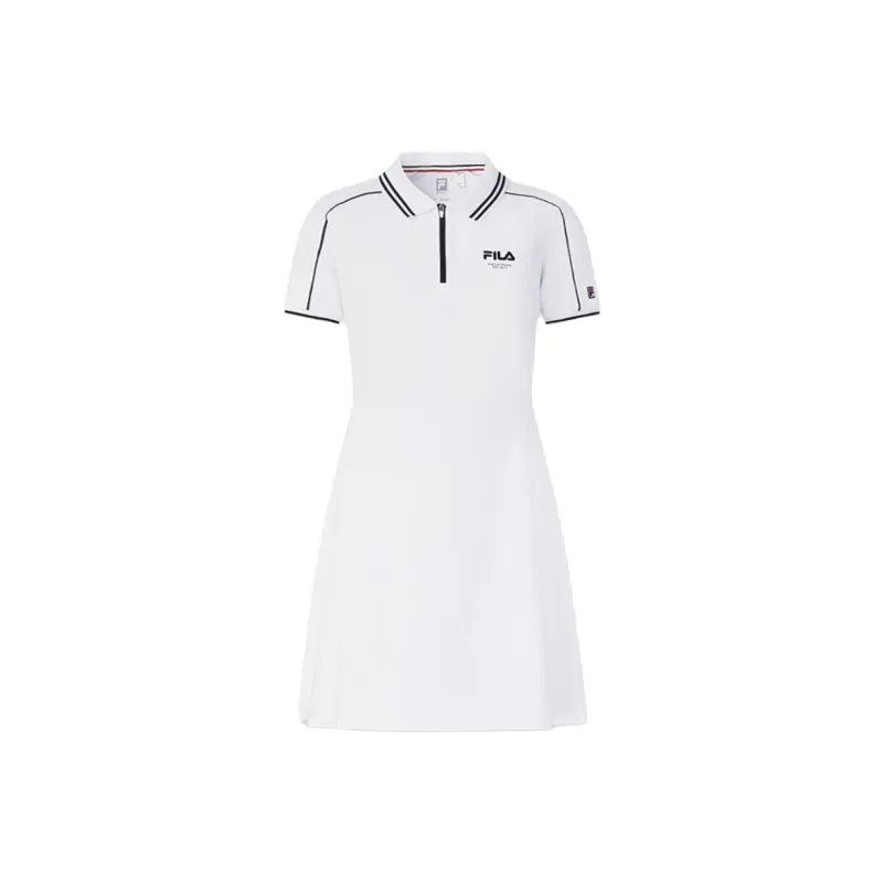 FILA Short Sleeved Dress Women's Jade White-0