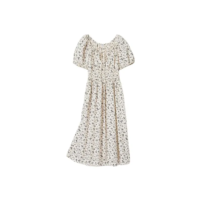 UNIQLO Short Sleeved Dresses Women's Ivory-0