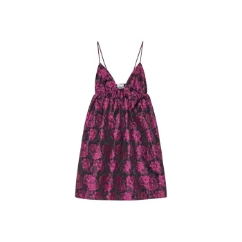 GANNI Jacquard Slip Dress
