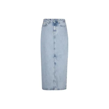 CALVIN KLEIN Denim Long Skirts Women's Denim Light Blue