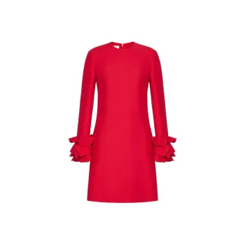 Valentino FW24 Long Sleeved Dress Women's Red